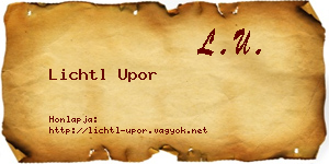 Lichtl Upor névjegykártya